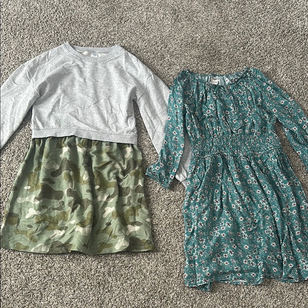 Green Camo and Floral Kids Dresses size 14